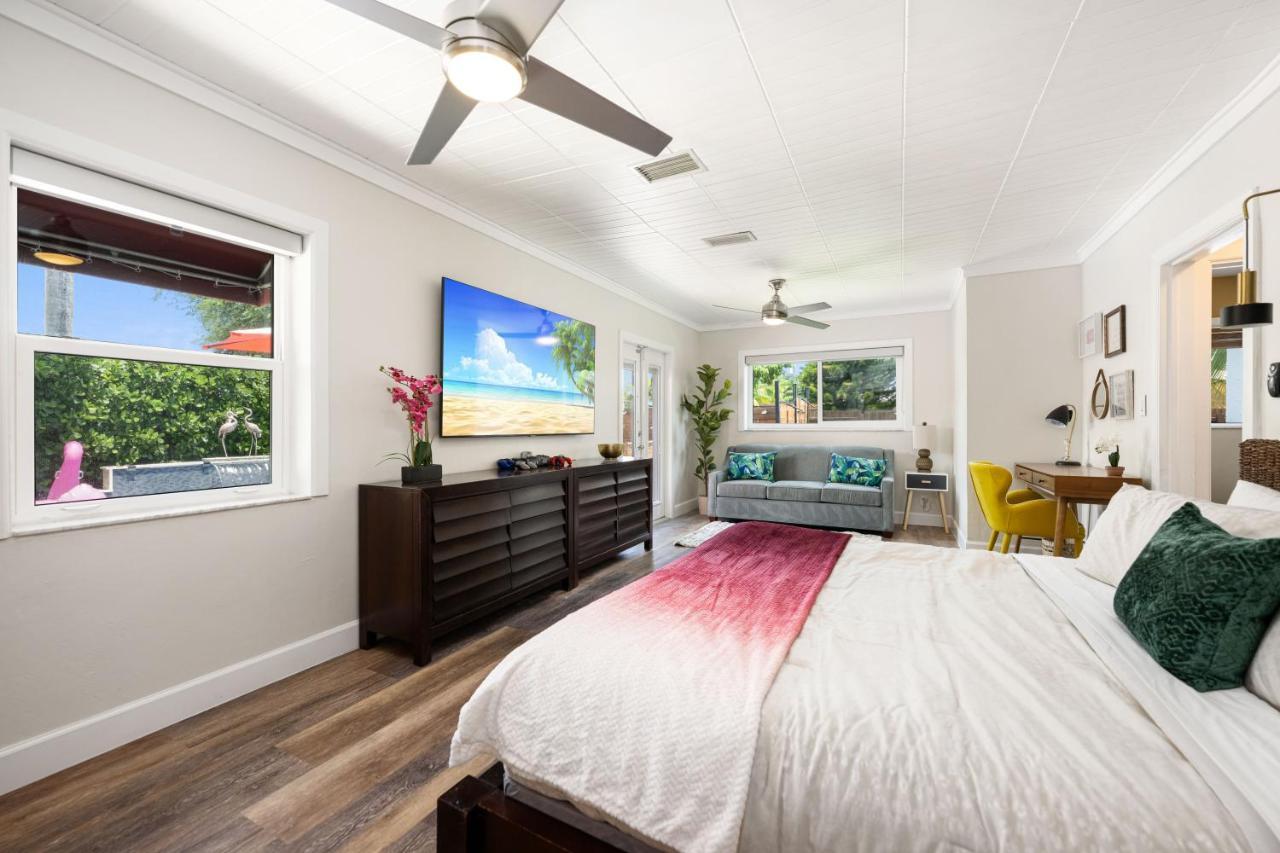 Palms Retreat! Giant Heated Pool-Hottub-Firepit-5Min2Beach-Pets-Ev Chgr Fort Lauderdale Luaran gambar